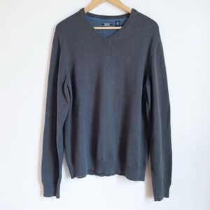IZOD Green/Gray V-Neck Sweater